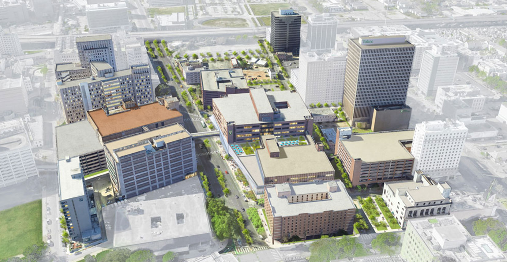 A rendering of the Biodistrict.